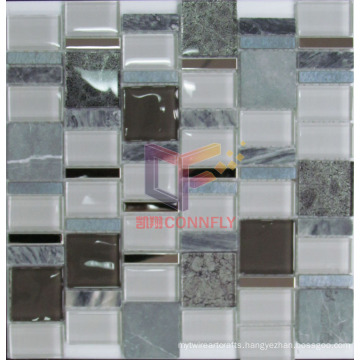 Irregular Shape Glass with Stone Mosaic (CS153)